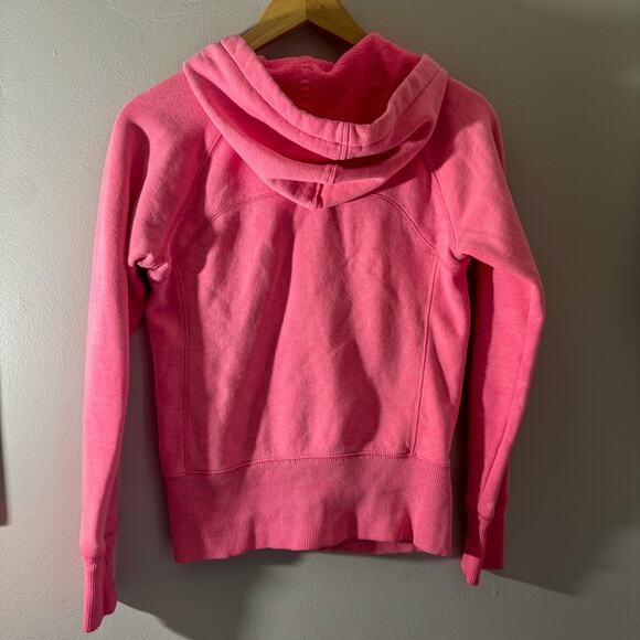 Vintage GAP Y2K Hot Pink Fleece Zip Up Hoodie | Thumbhole Cuffs (Size XS) - Picture 2 of 6